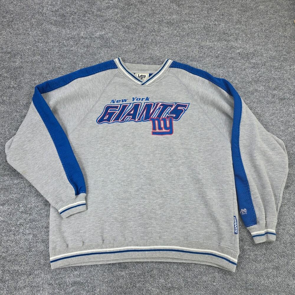 VTG New York Giants Sweatshirt Mens Large Gray NFL Football Lee Sport Crewneck